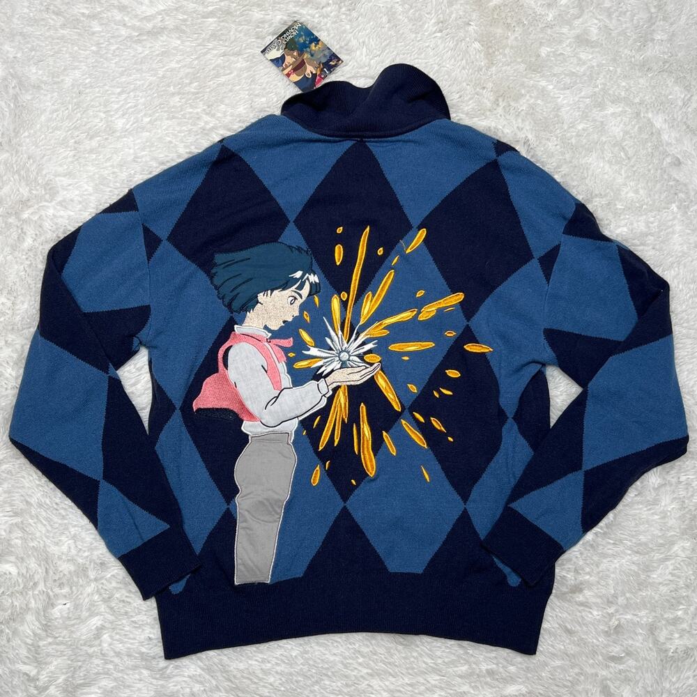 Studio Ghibli Howls Moving Castle Calcifer Collar Cardigan